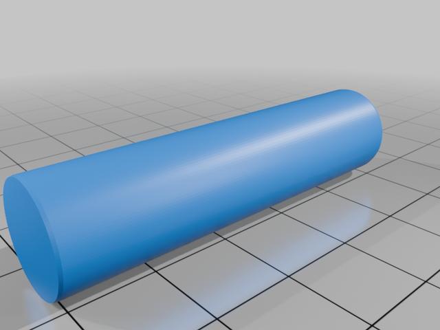 1/2"x2" cylinder 3D model thumbnail