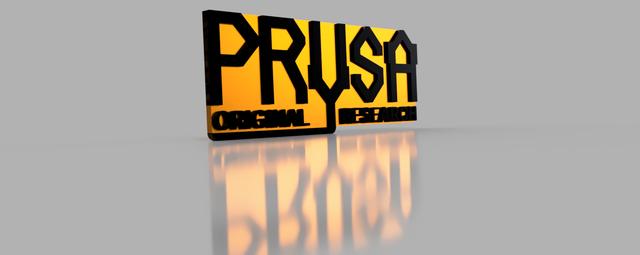 PRUSA Plate with Nozzle Font 3D model thumbnail
