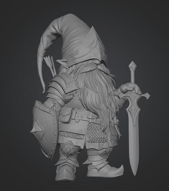 Ironbound Gnome Warrior 3D model thumbnail