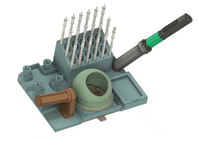 Soldering organizer 3D model thumbnail