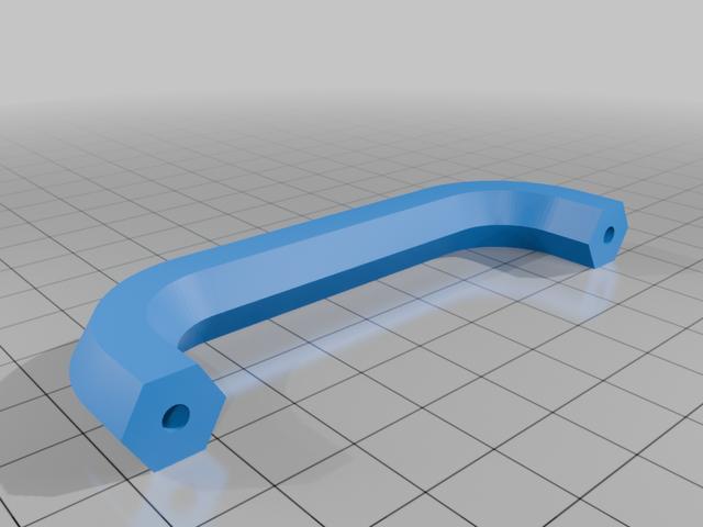 Cabinet/Drawer Handle 76mm / 3in hole-to-hole 3D model thumbnail