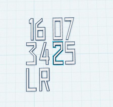 Sydney airport runway numbers stencil 3D model thumbnail