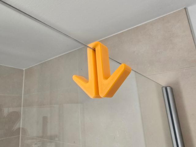 Duschkabinenhaken Handtuchhaken v1 Doppelt 3D model thumbnail