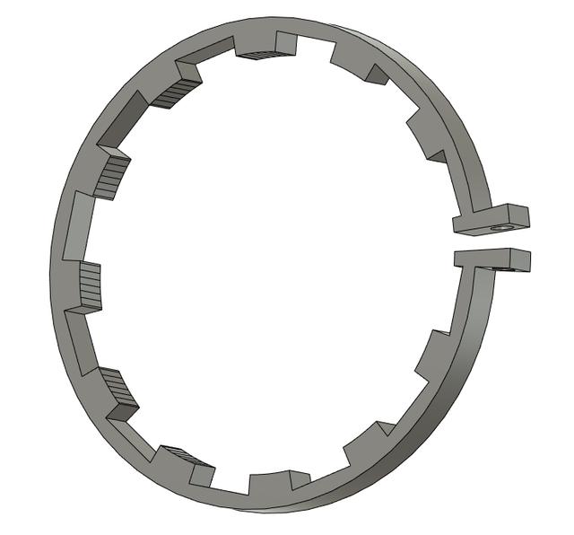 T-Shirt Clamp for Arc Reactor 3D model thumbnail