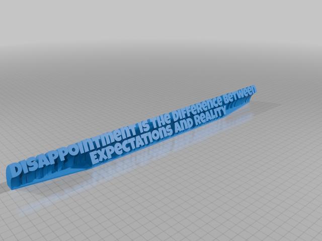 Disappointment Is The Difference Between Expectations and Reality 3D model thumbnail