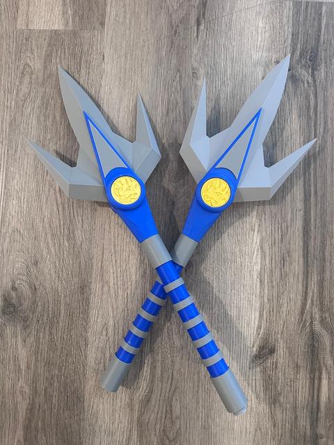 MIGHTY MORPHIN POWER RANGERS - MMPR - LANCE POWER RANGER BLEU 3D model thumbnail