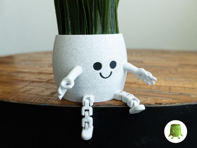 Happy Flex Sitting Planter Gotcha Hands 3D model thumbnail