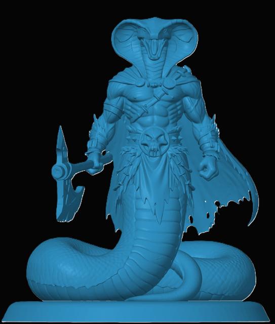 Yuan-ti Barbarian 3D model thumbnail