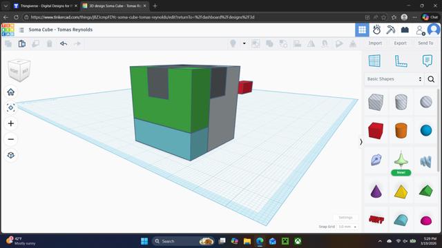 Soma 3d puzzle cube 3D model thumbnail