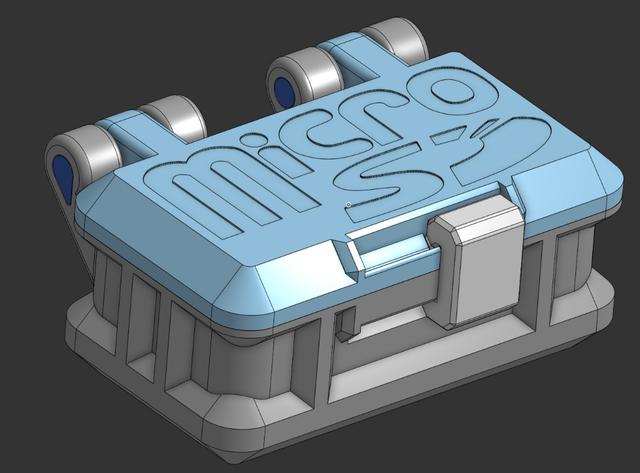 Micro SD Box Case 3D model thumbnail