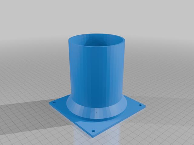  Exhaust pipe for 120X120 12v fan 3D model thumbnail