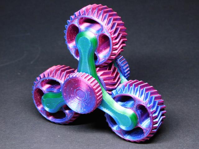 Gear fidget spinner 3D model thumbnail