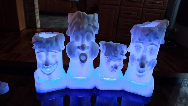 Cartoon Candle Holder for LED Tealight and LED Spot 3D model thumbnail