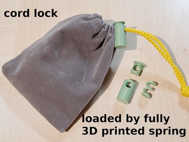 Spring cord lock 3D model thumbnail