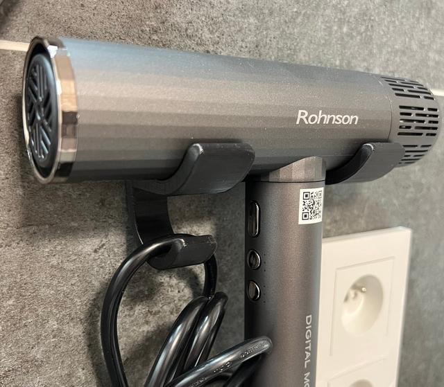 Hairdryer holder for Rohnson R-682 3D model thumbnail