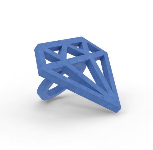 Anillo emo forma brillante 3D model thumbnail
