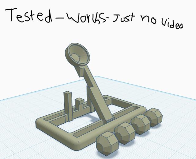 Mini/micro catapult 3D model thumbnail