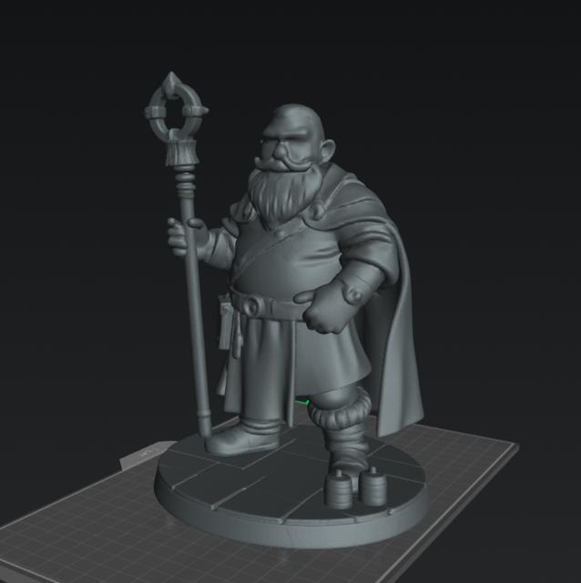 Dwarf Cleric Male 5 3D model thumbnail