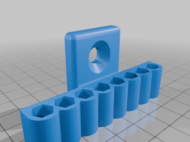 4040 Hex Bit Holder (x8) 3D model thumbnail