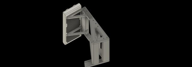 ATX Open PC Frame Radiator AddOn 3D model thumbnail