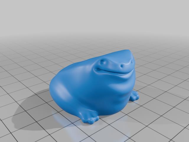 Evil Frog that Craves Human Skin 3D model thumbnail