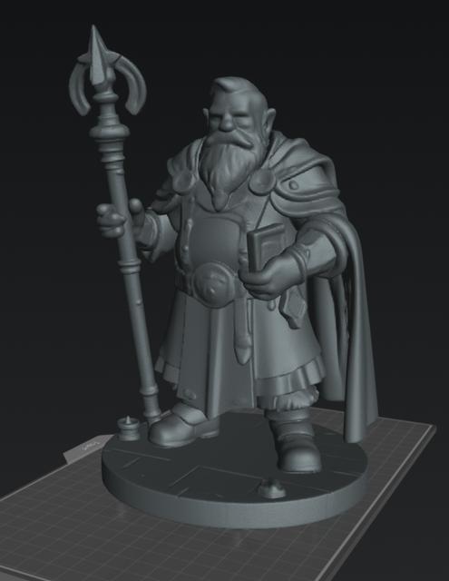 Dwarf Cleric Male 6 3D model thumbnail