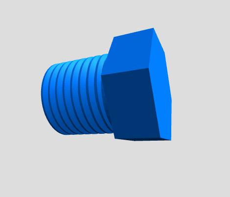 Parametric BSPP G Thread Plug (G1/8–G2) – Customizable Blind Plug / Pipe Cap 3D model thumbnail