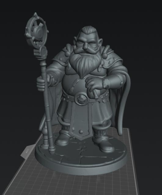 Dwarf Cleric Male 4 3D model thumbnail