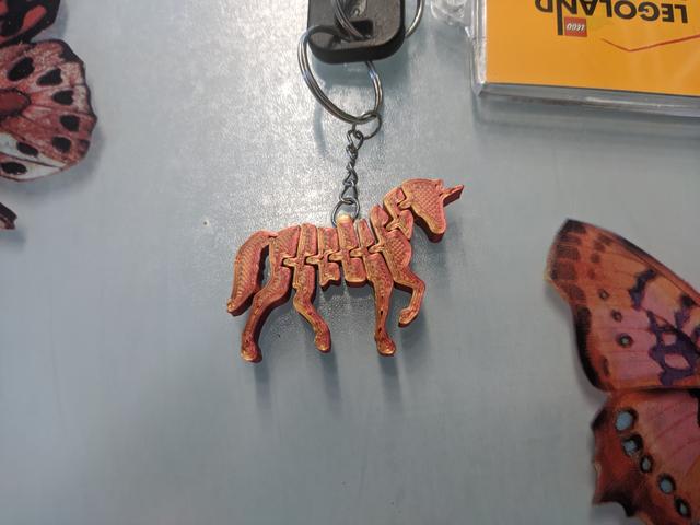 Flexi Unicorn keychain 3D model thumbnail