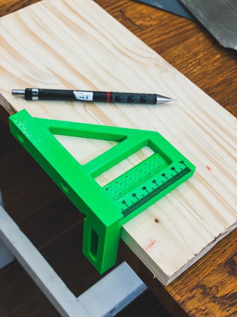 3D Multi Angle Measuring Ruler 45/90 Degree, Carpentry Square Protractor Drawing Line Ruler Miter Triangle Layout Tool 3D model thumbnail