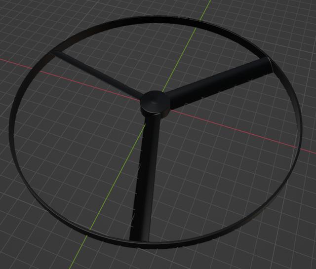 210MM 3 Blade Areo Prop 3D model thumbnail