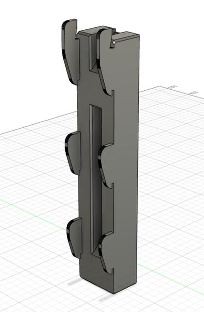 RepRack SingleWallCleat for Wall Control 3D model thumbnail