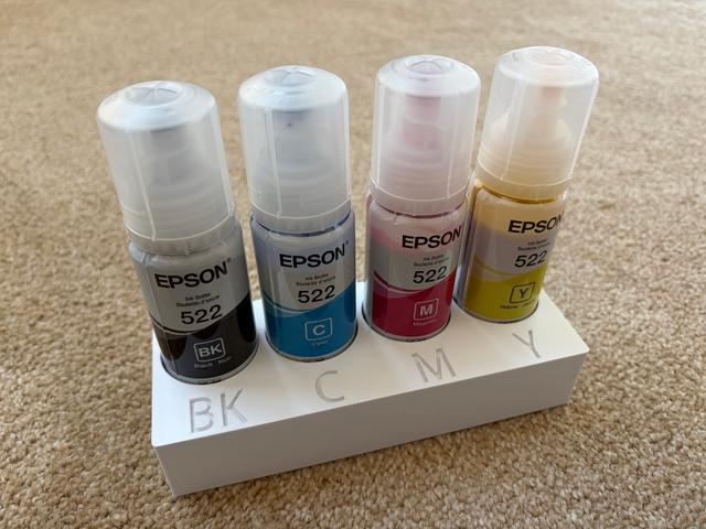 Epson EcoTank Printer Ink Bottle Organizer/Stand 3D model thumbnail