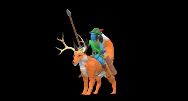 Uldra  foxibou rider 3D model thumbnail