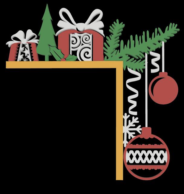 Christmas ornament door corner 3D model thumbnail
