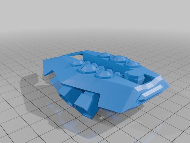 Hover body for space skeleton robots 3D model thumbnail