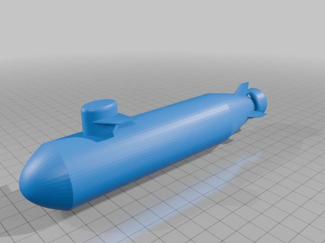Nuclear Submarine 3D model thumbnail