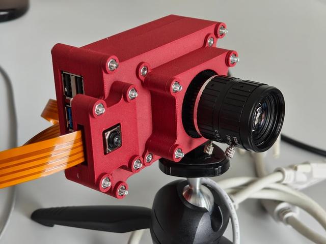 Raspberry Pi 5 Model B, HQ Camera C/CS Mount and Camera Module 3 Case 3D model thumbnail