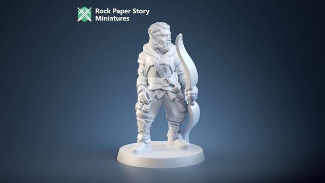 Artus Cimber, Human Ranger (Supportless) 3D model thumbnail