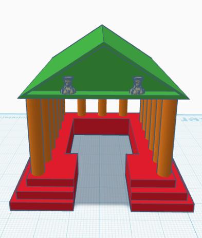 Simple Temple - Not Print Ready 3D model thumbnail