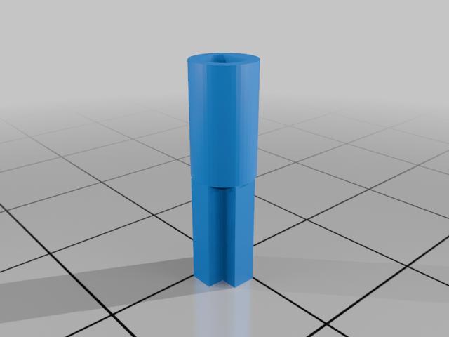 GA12-N20 micro metal gear motor to Lego axle (shaft) adapter 3D model thumbnail