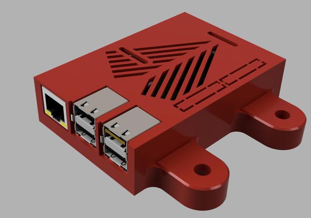 Prusa i3 Octoprint Raspberry Pi3 and Pi4 embeded Einsy case 3D model thumbnail