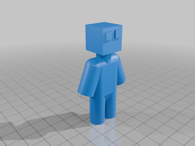 Minecraft Man 3D 1.0 3D model thumbnail