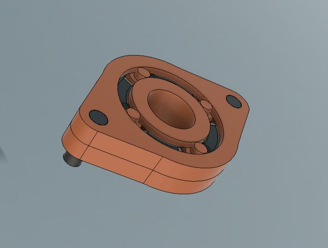 Flange Bearing 40mm OD 14mm ID  3D model thumbnail