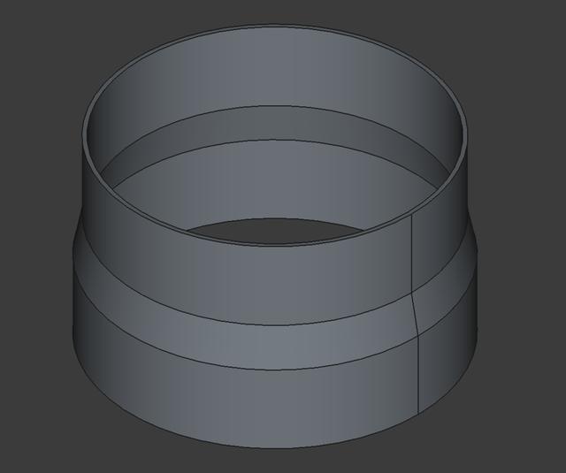 Philips Portable Air Conditioner Exhaust Hose Reducer / Adapter 3D model thumbnail