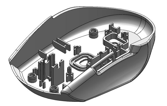 G305 G9x Bottom Shell 3D model thumbnail