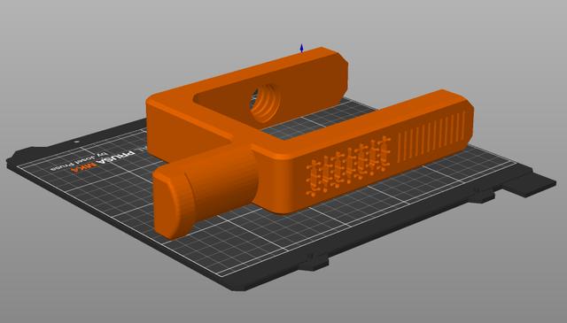 Tall headphone desk + audio interface clamp with slots for SD cards, USB sticks and Guitar picks 3D model thumbnail