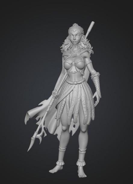 Ember Huntress 3D model thumbnail