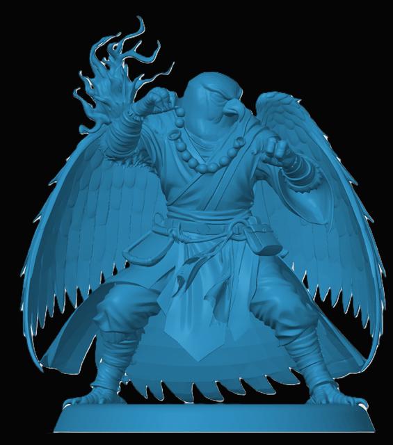 Aarakocra Monk 3D model thumbnail