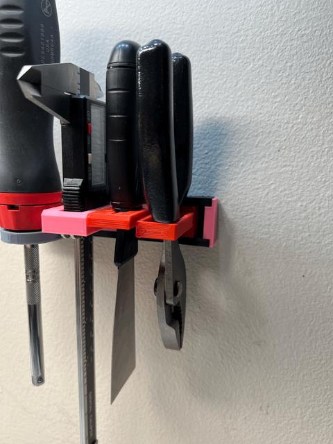 Modular Tool Rail Spatula Holder Remixed 3D model thumbnail